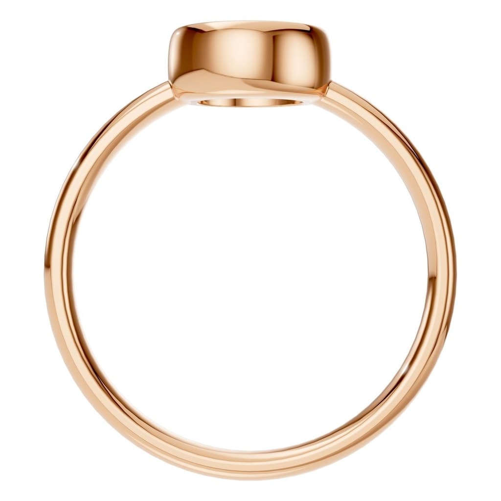 RI-3444 Rose Gold Ring UNSET - Top View