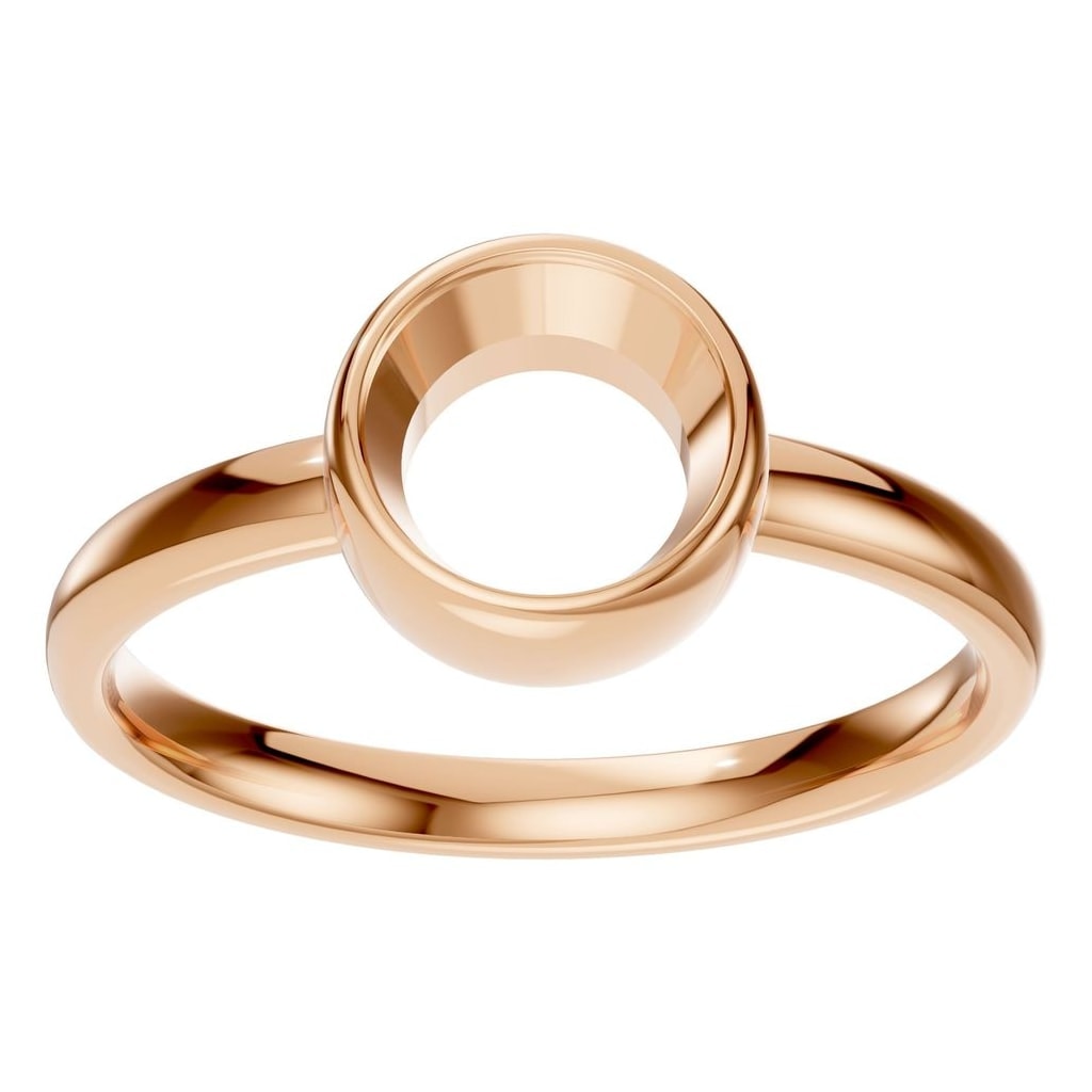 RI-3444 Rose Gold Ring UNSET - Front View