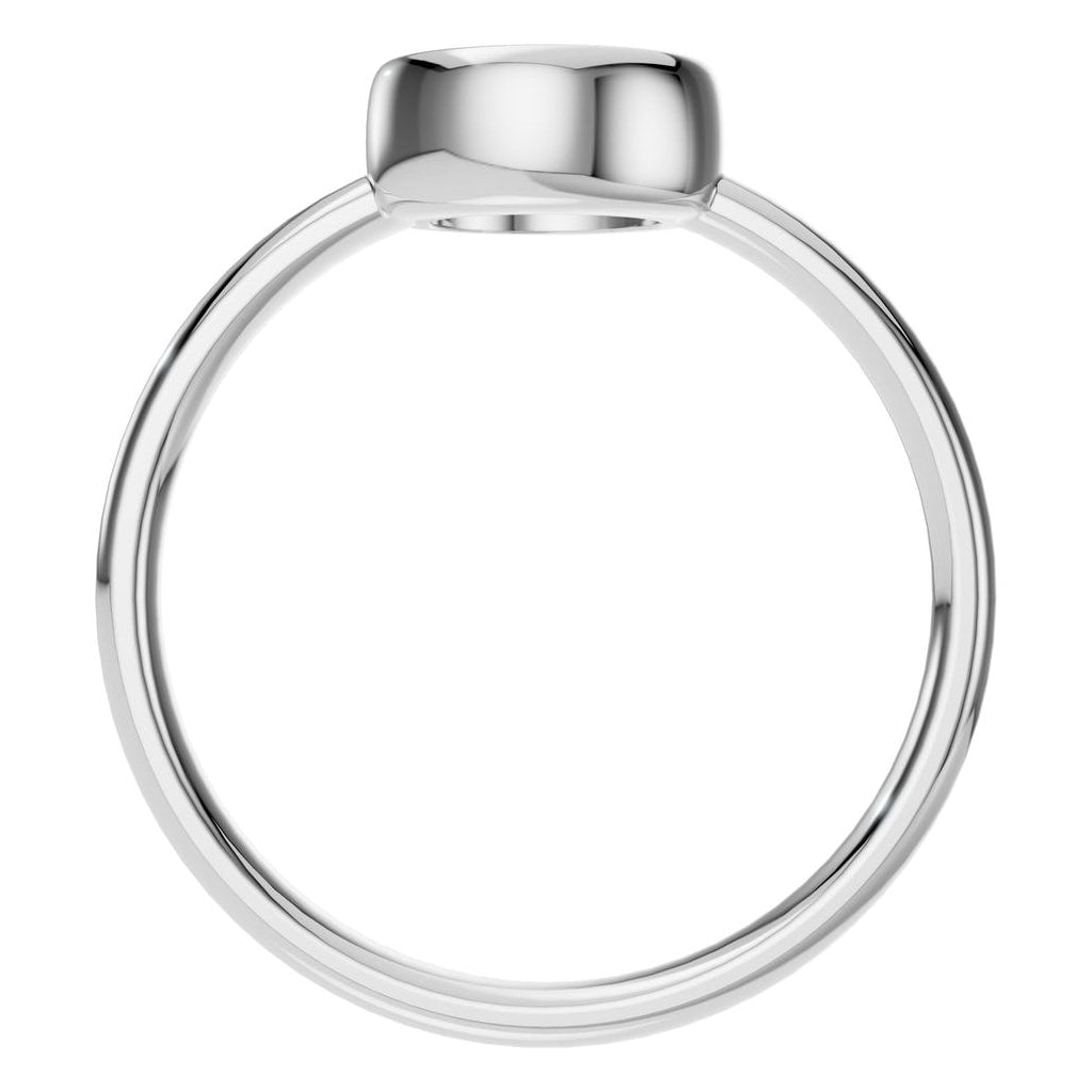 RI-3444 White Gold Ring UNSET - Top View