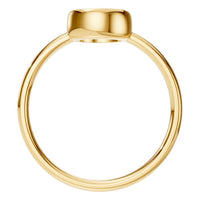 RI-3444 Yellow Gold Ring UNSET - Top View