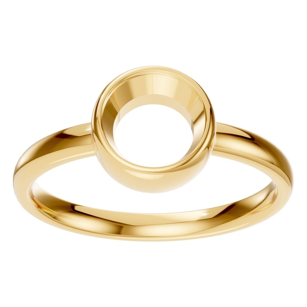 RI-3444 Yellow Gold Ring UNSET - Front View