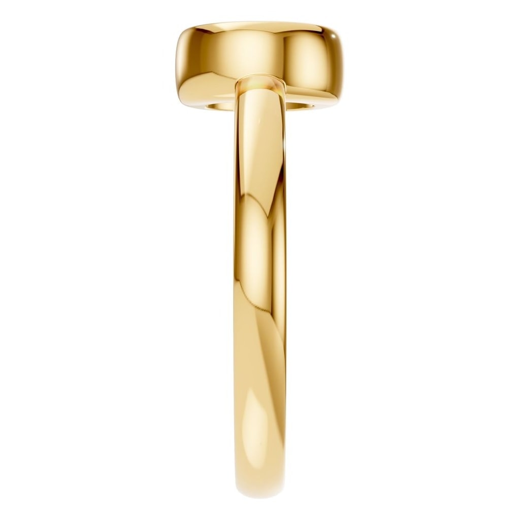 RI-3444 Yellow Gold Ring UNSET - Side View