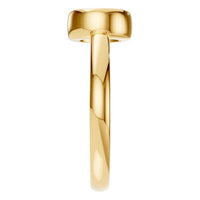 RI-3444 Yellow Gold Ring UNSET - Side View