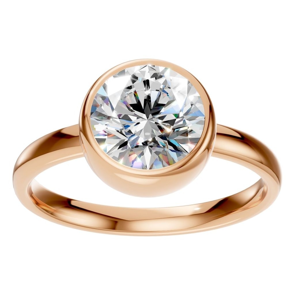 RI-3444 Rose Gold Ring SET - Front View