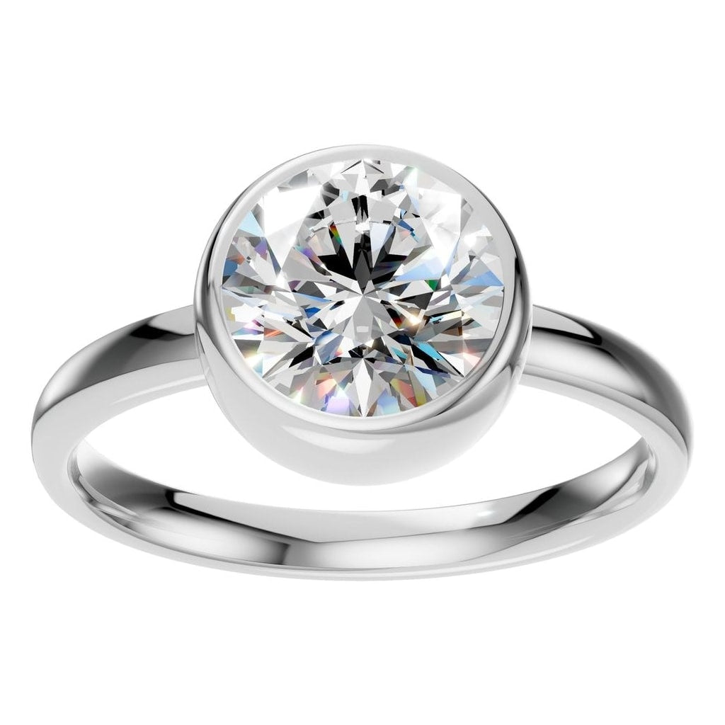 RI-3444 White Gold Ring SET - Front View