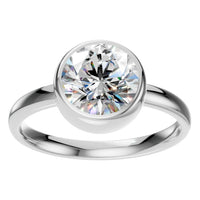 RI-3444 White Gold Ring SET - Front View