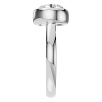 RI-3444 White Gold Ring SET - Side View