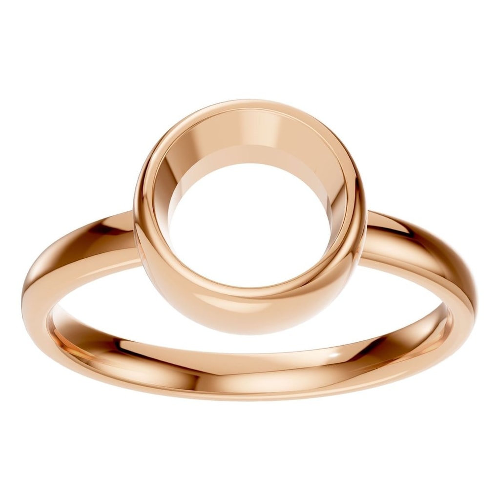 RI-3444 Rose Gold Ring UNSET - Front View