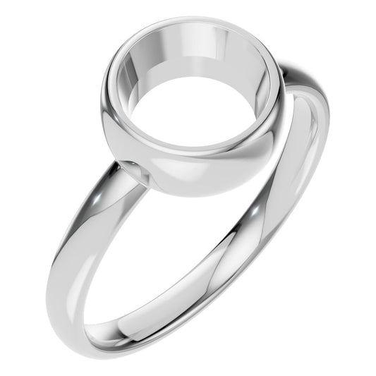 RI-3444 White Gold Ring UNSET - Main View