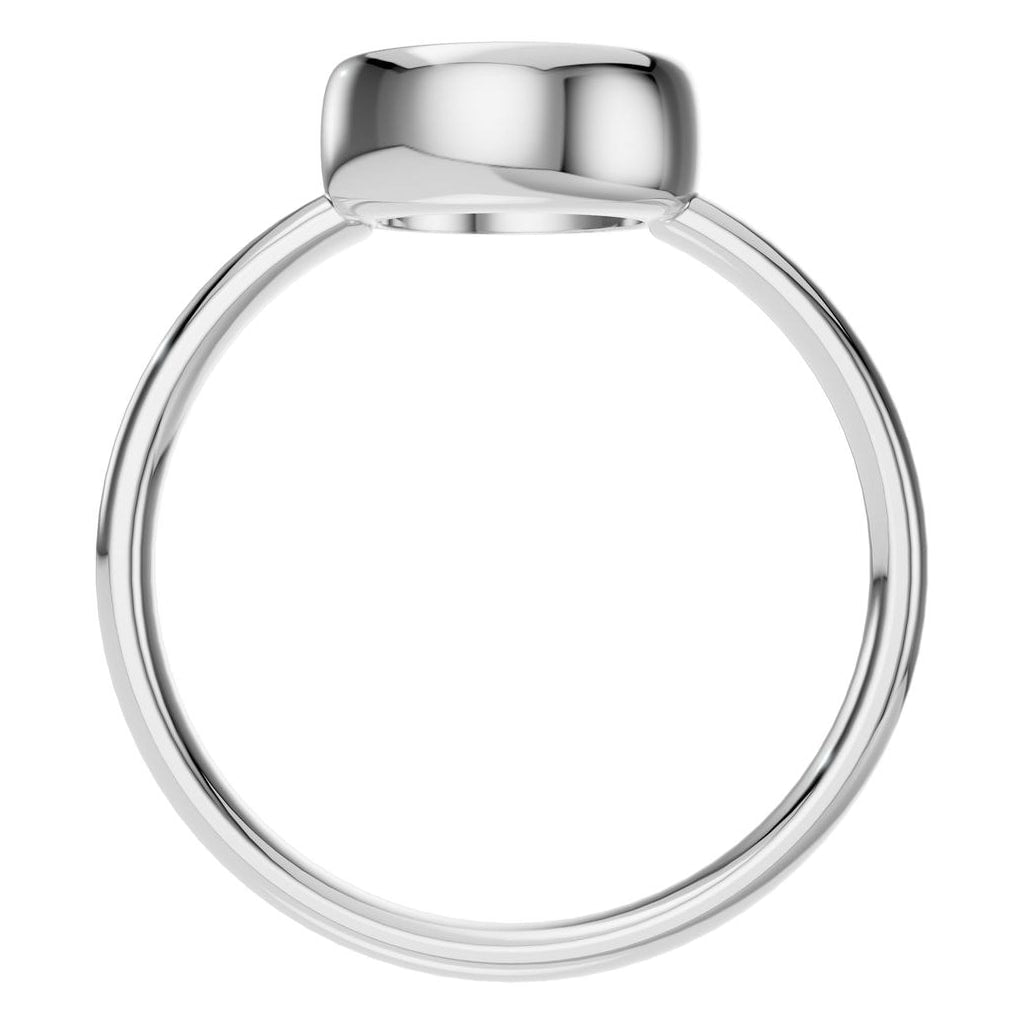 RI-3444 White Gold Ring UNSET - Top View