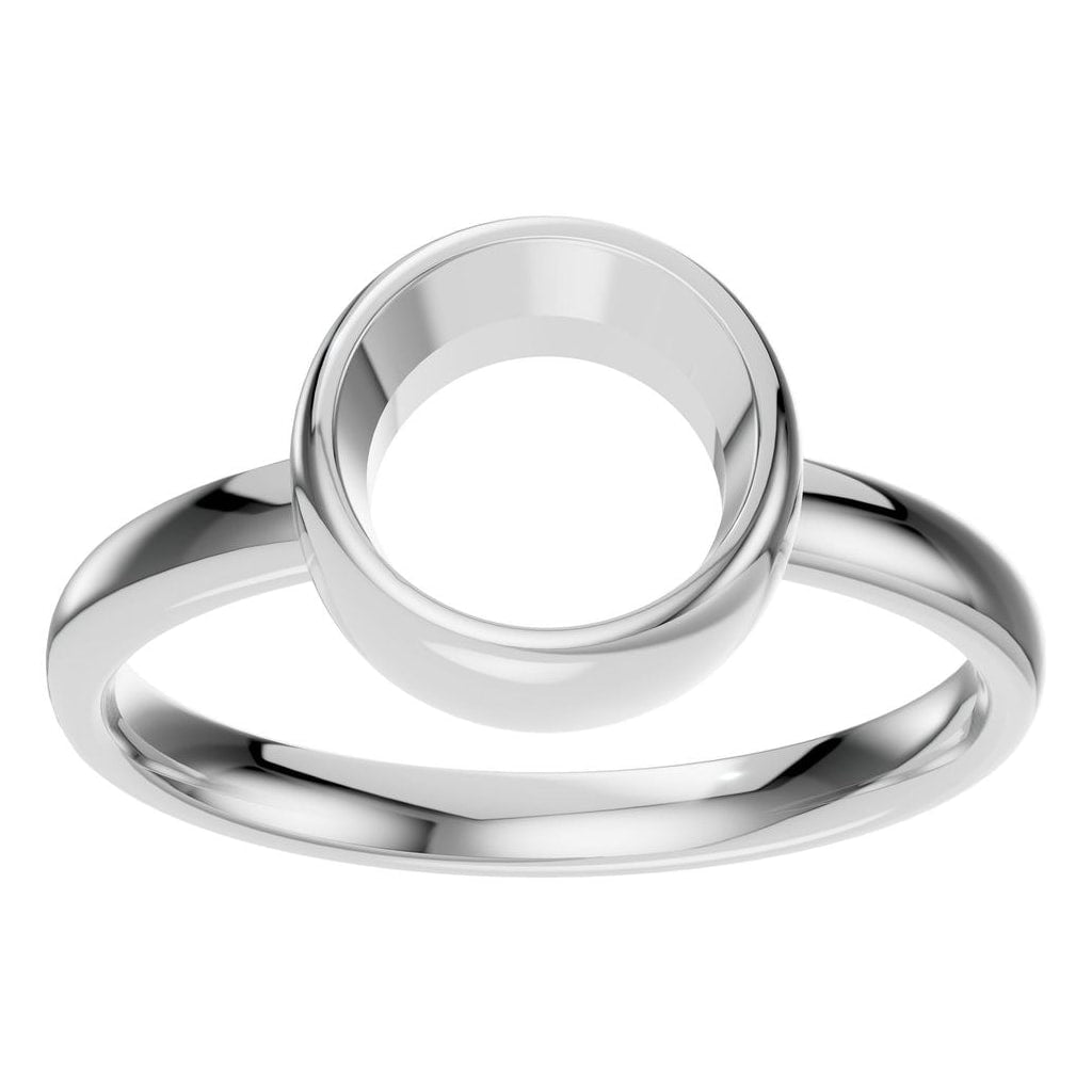 RI-3444 White Gold Ring UNSET - Front View