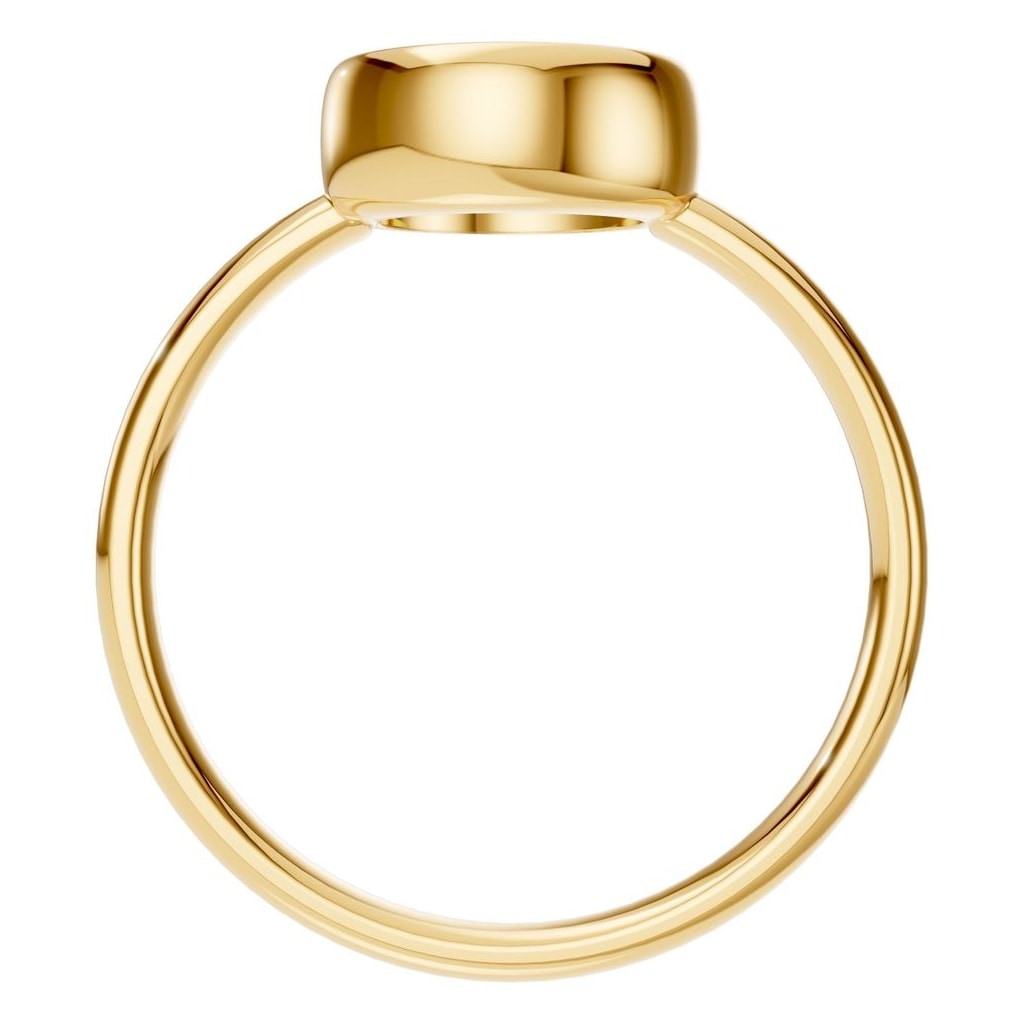 RI-3444 Yellow Gold Ring UNSET - Top View