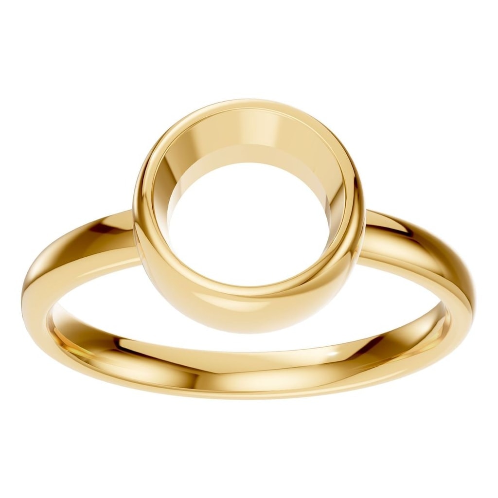 RI-3444 Yellow Gold Ring UNSET - Front View