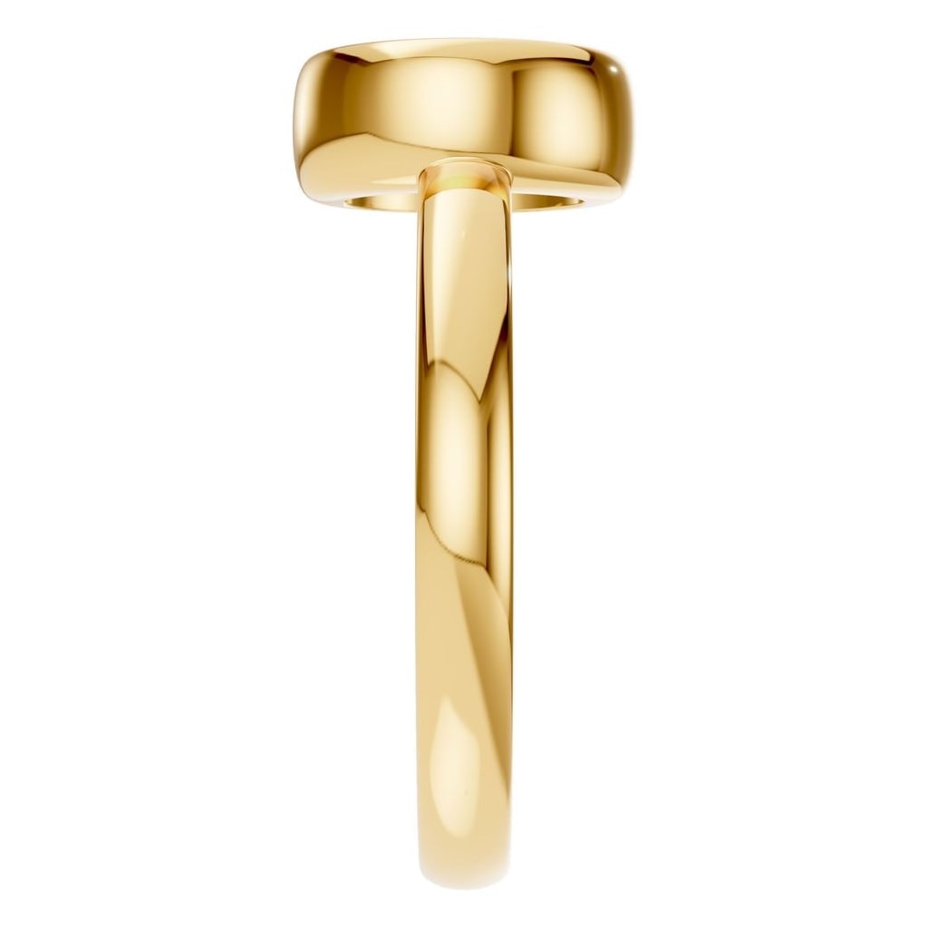 RI-3444 Yellow Gold Ring UNSET - Side View