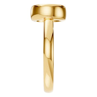 RI-3444 Yellow Gold Ring UNSET - Side View
