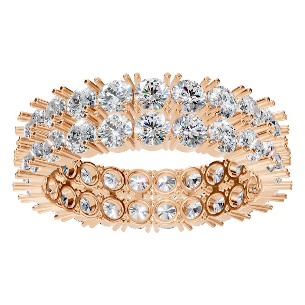 RI-3497 Rose Gold Ring SET - Front View