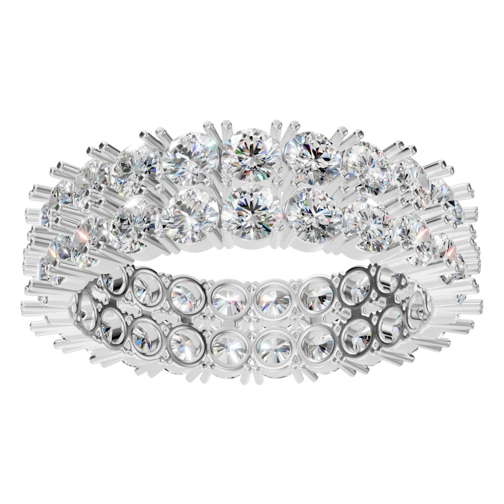 RI-3497 White Gold Ring SET - Front View