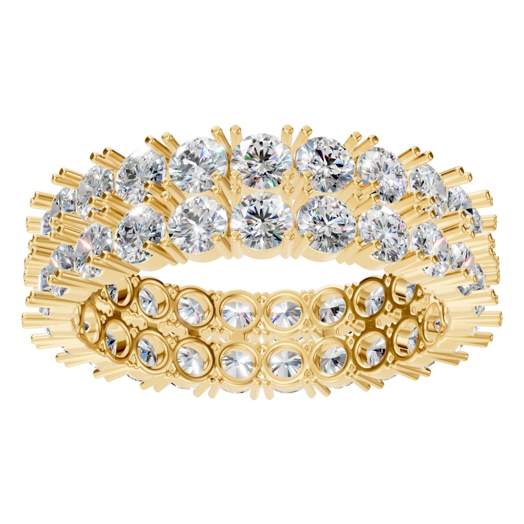 RI-3497 Yellow Gold Ring SET - Front View