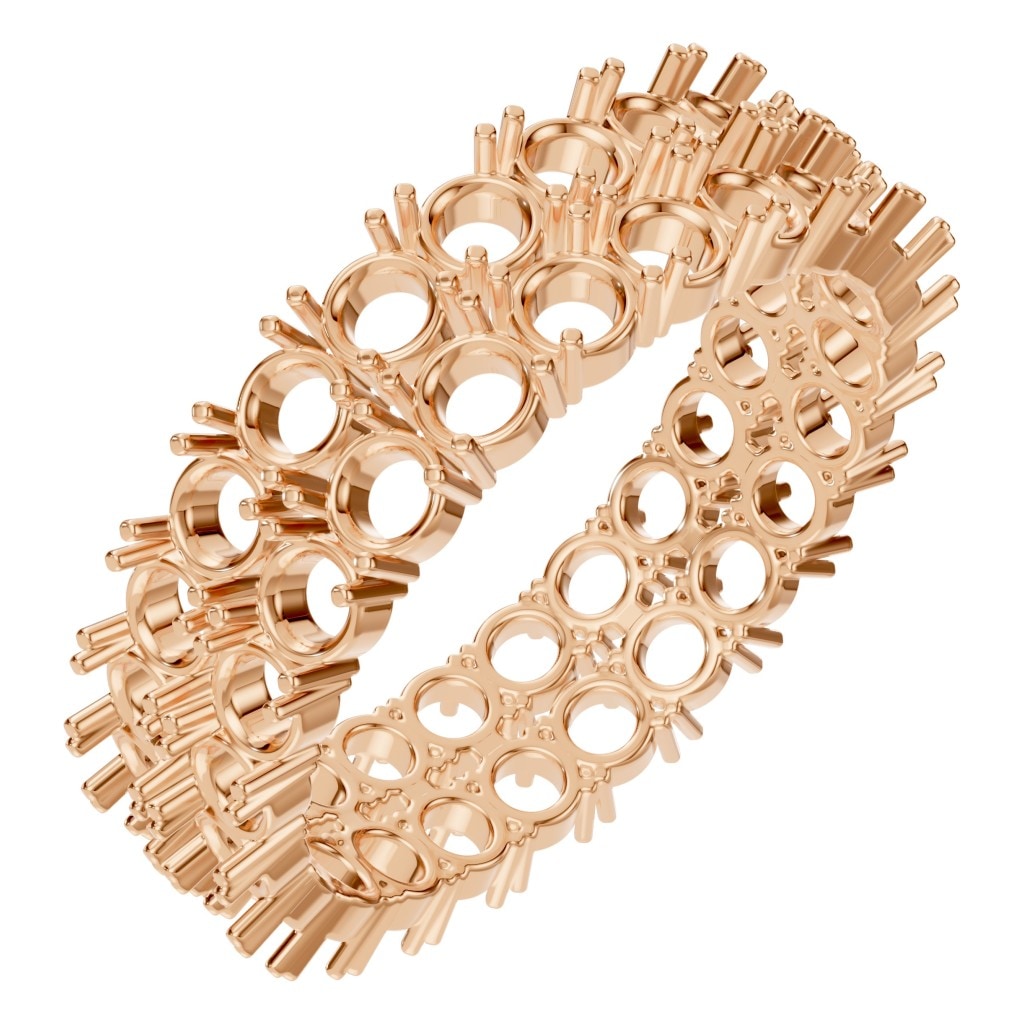 RI-3497 Rose Gold Ring UNSET - Main View