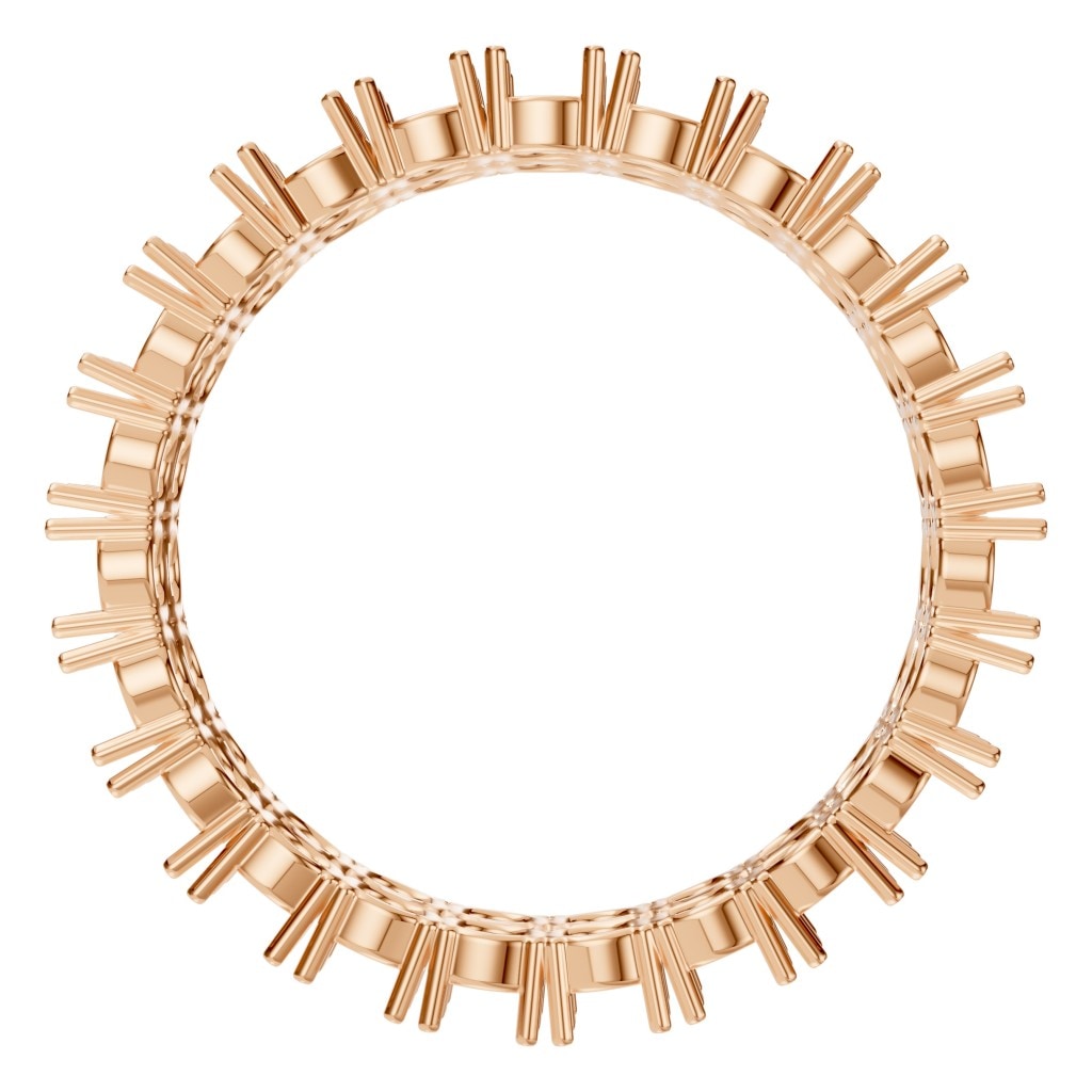 RI-3497 Rose Gold Ring UNSET - Top View