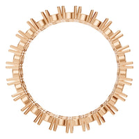 RI-3497 Rose Gold Ring UNSET - Top View