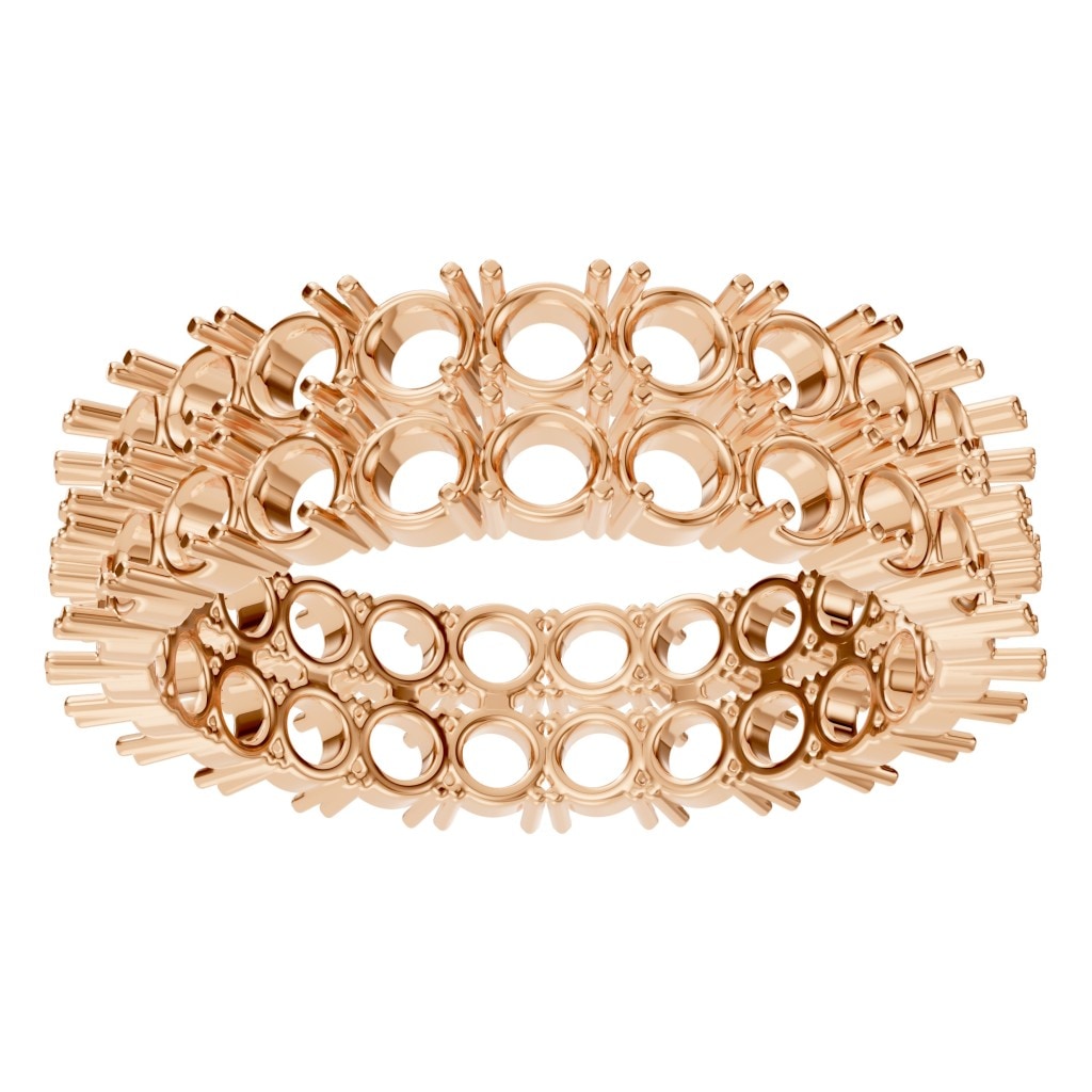 RI-3497 Rose Gold Ring UNSET - Front View