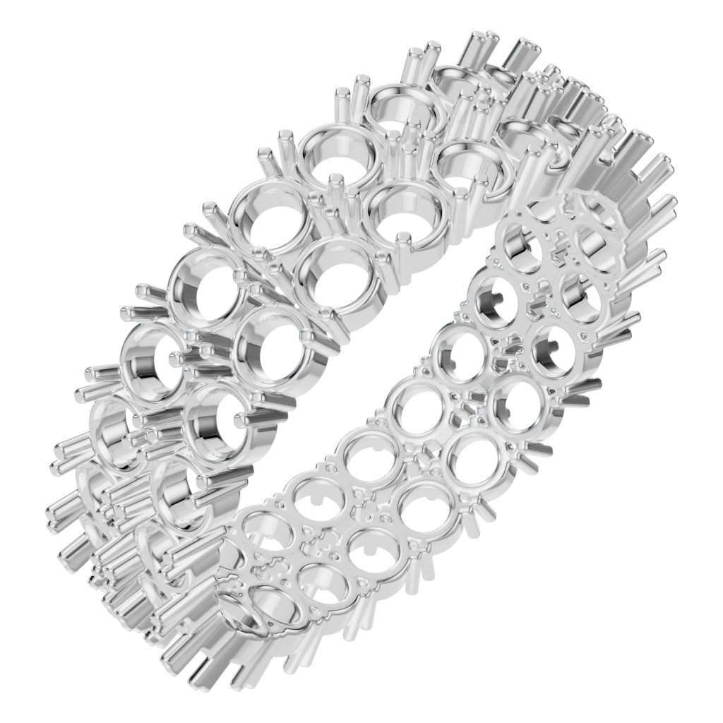 RI-3497 White Gold Ring UNSET - Main View