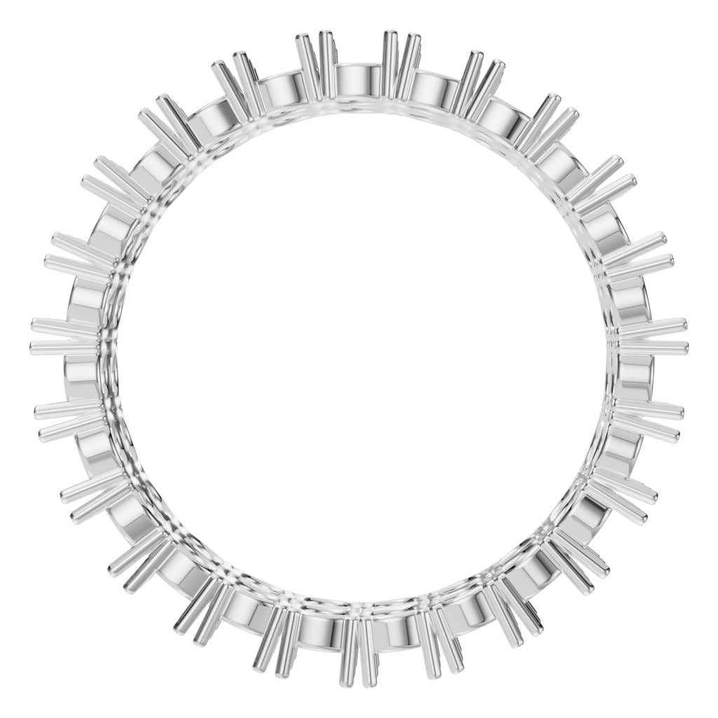 RI-3497 White Gold Ring UNSET - Top View