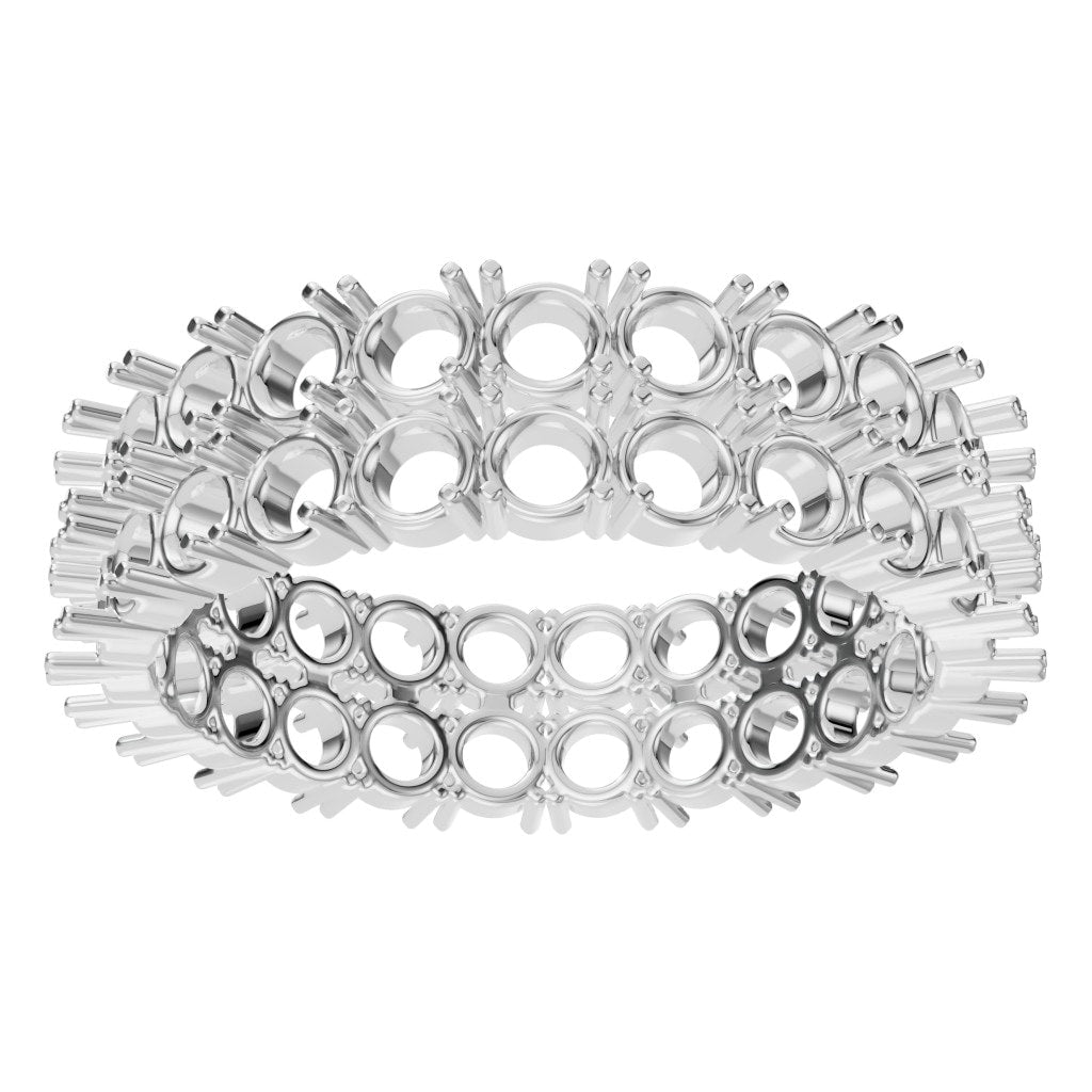 RI-3497 White Gold Ring UNSET - Front View