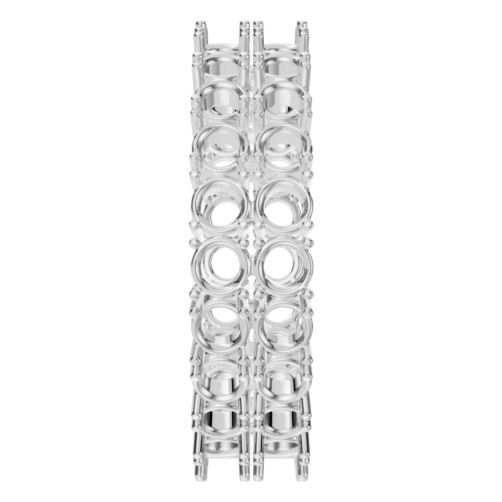 RI-3497 White Gold Ring UNSET - Side View