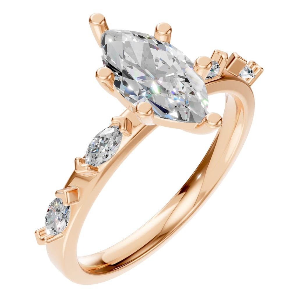 RI-3533 Rose Gold Ring SET - Main View