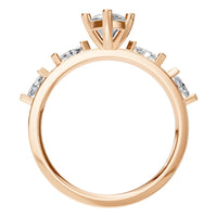 RI-3533 Rose Gold Ring SET - Top View