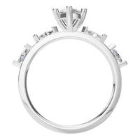 RI-3533 White Gold Ring SET - Top View
