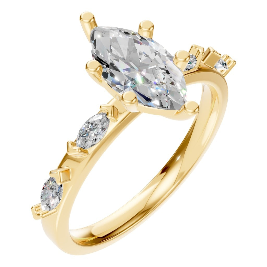 RI-3533 Yellow Gold Ring SET - Main View