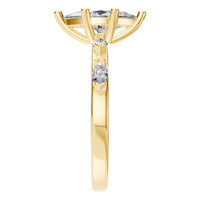RI-3533 Yellow Gold Ring SET - Side View