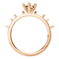 RI-3533 Rose Gold Ring UNSET - Top View