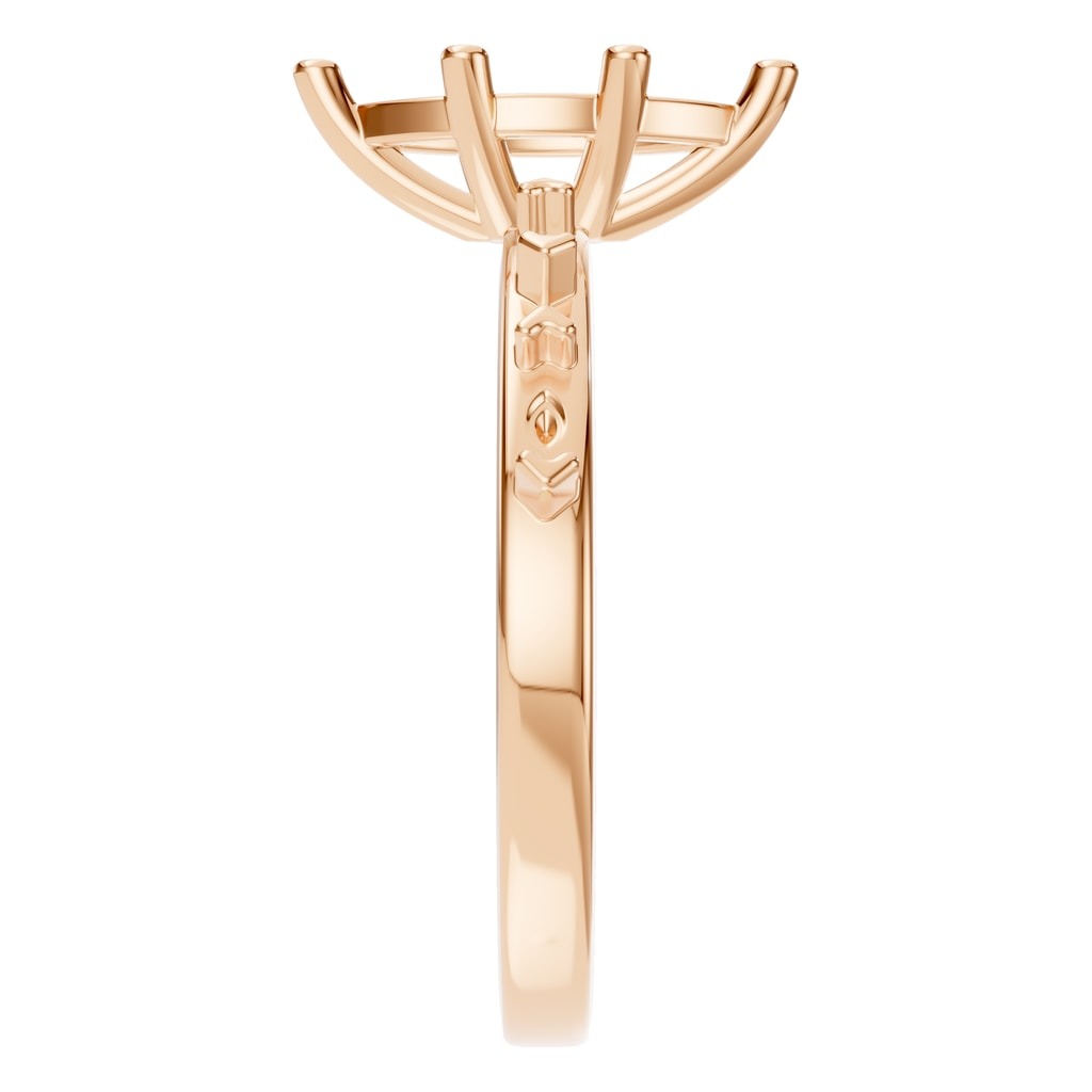 RI-3533 Rose Gold Ring UNSET - Side View