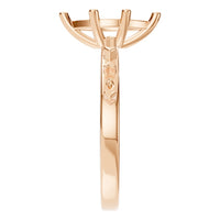 RI-3533 Rose Gold Ring UNSET - Side View