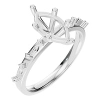 RI-3533 White Gold Ring UNSET - Main View