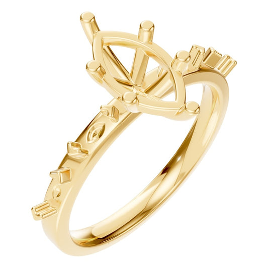 RI-3533 Yellow Gold Ring UNSET - Main View
