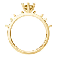 RI-3533 Yellow Gold Ring UNSET - Top View