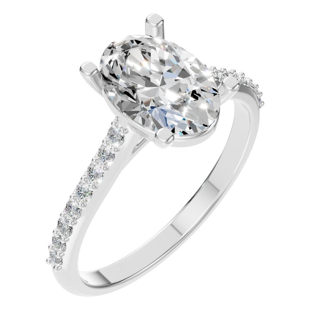 RI-3762 White Gold Ring SET - Main View