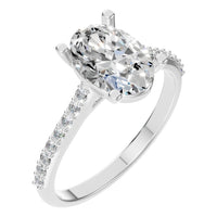 RI-3762 White Gold Ring SET - Main View