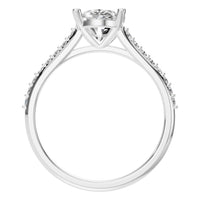 RI-3762 White Gold Ring SET - Top View