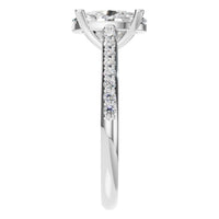RI-3762 White Gold Ring SET - Side View