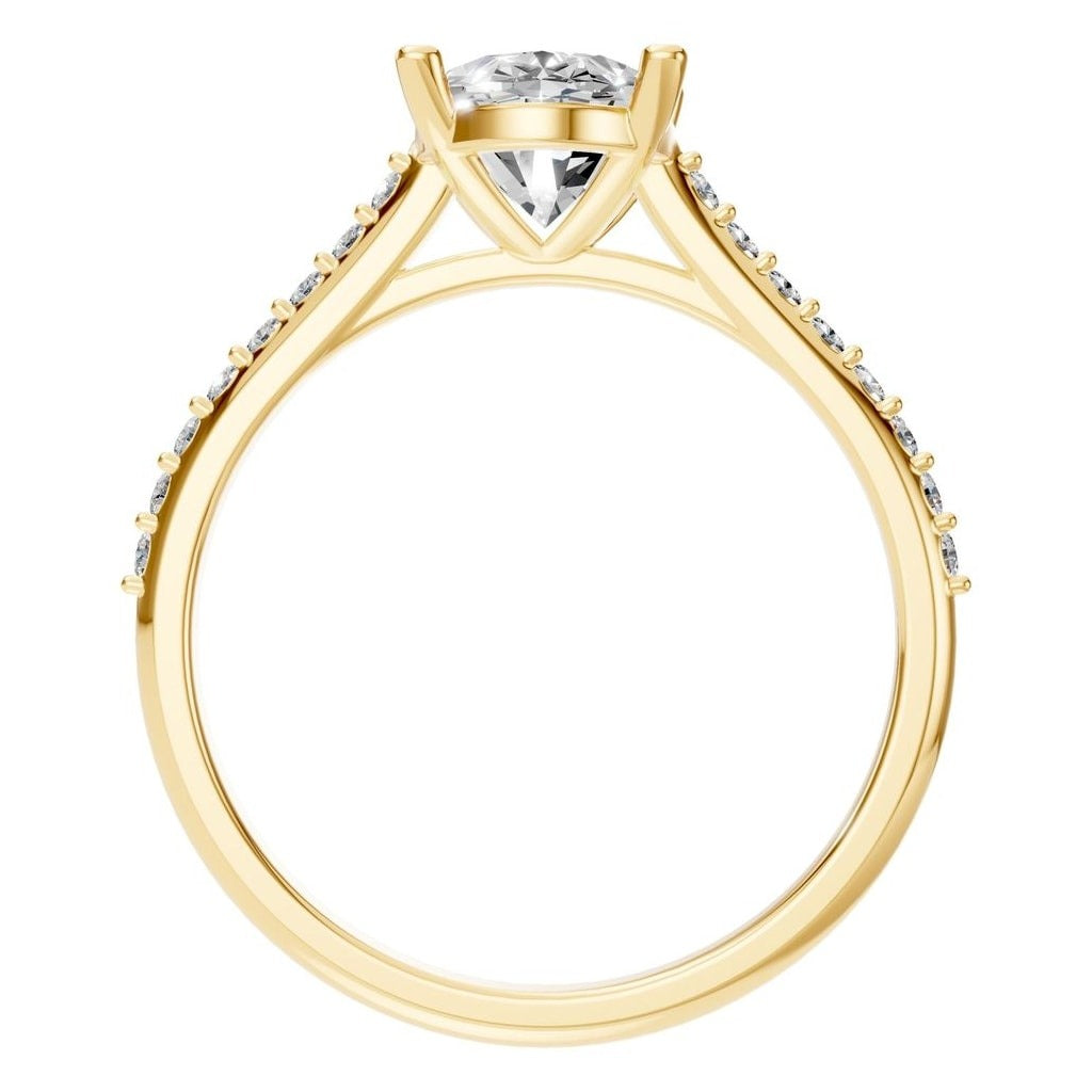 RI-3762 Yellow Gold Ring SET - Top View