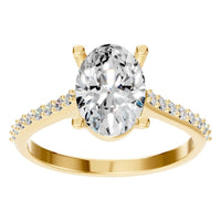 RI-3762 Yellow Gold Ring SET - Front View