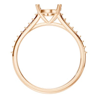 RI-3762 Rose Gold Ring UNSET - Top View