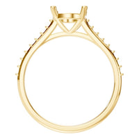 RI-3762 Yellow Gold Ring UNSET - Top View