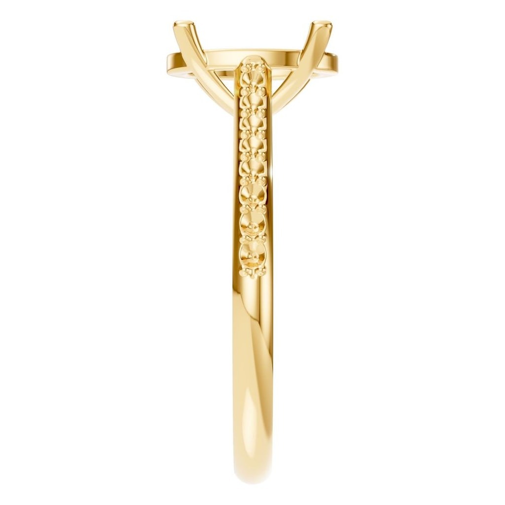 RI-3762 Yellow Gold Ring UNSET - Side View